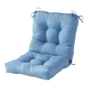 21 in. x 42 in. Outdoor Dining Chair Cushion in Denim