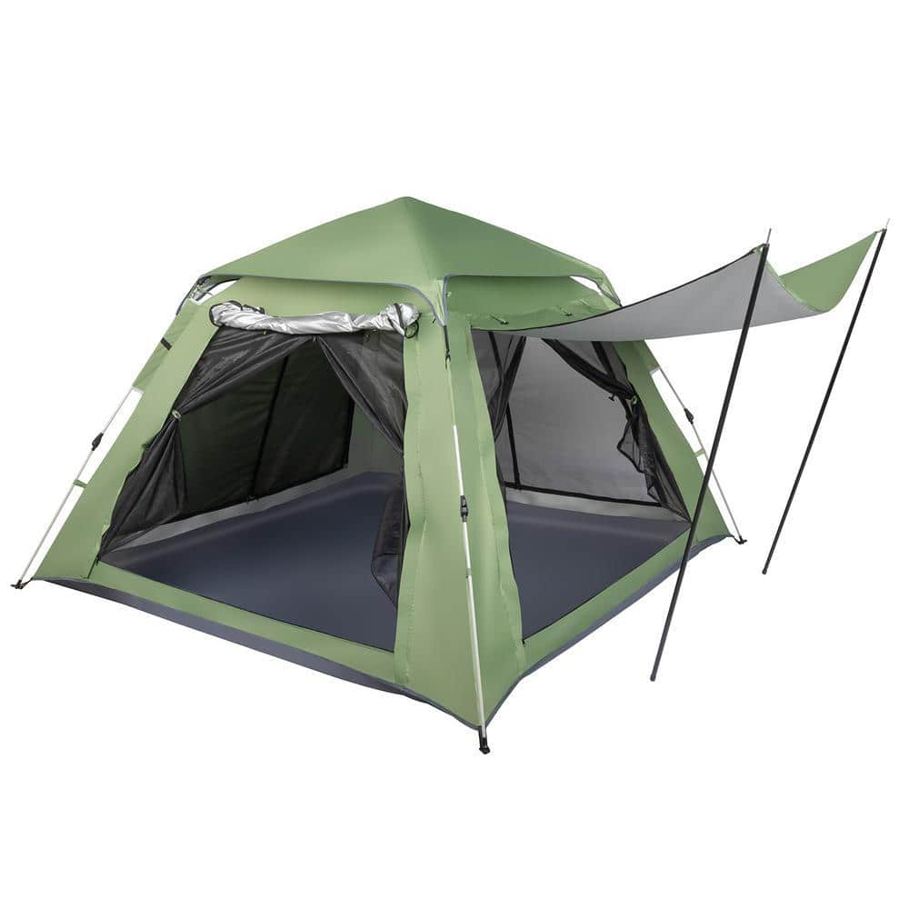 TIRAMISUBEST Four Person Family Tent Green Spring Speed Open