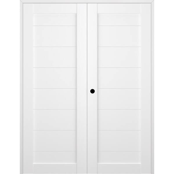 Belldinni Ermi 72 in. x 84 in. Right Hand Active Bianco Noble Composite Wood Double Prehung Interior Door