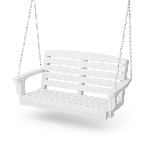 Wildridge Classic 2-Person White Plastic Porch Swing