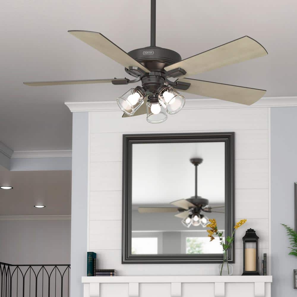 Crestfield Noble Bronze 52" Ceiling Fan with Dimmable LED Light & Remote