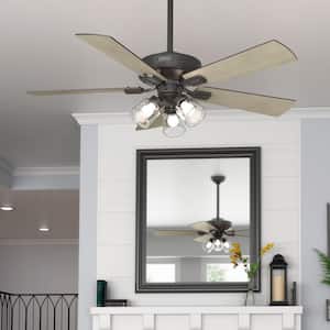 Crestfield 52 in. Indoor Noble Bronze Ceiling Fan with Light Kit and Remote