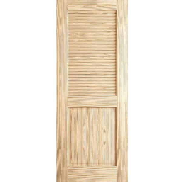 Kimberly Bay 24 in. x 80 in. Louver Panel Unfinished Solid Core Wood Interior Door Slab