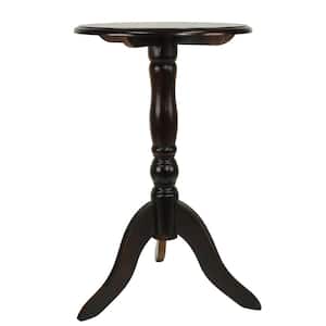 Simplify Aged Cherry Pedestal Accent Table