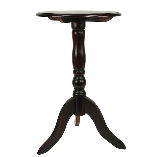 Decor Therapy Simplify Aged Cherry Pedestal Accent Table