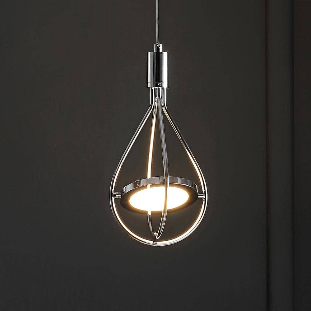 Orion 5.5" Polished Chrome Adjustable Modern LED Pendant