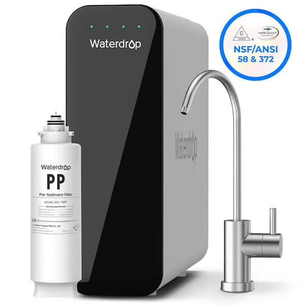 WD-TSU-W 0.01μm Ultra-Filtration Under Sink Water Filter System, 3-Stage, Smart Panel, Extra One PP Replacement Filter