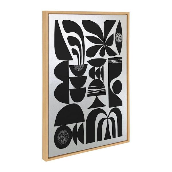 Kate and Laurel Sylvie "MCM Plant BW" by Rachel Lee Framed Art Print 23 in. x 33 in.