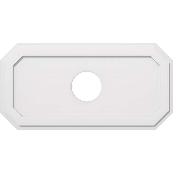 Ekena Millwork 40 in. W x 20 in. H x 7 in. ID x 1 in. P Emerald Architectural Grade PVC Contemporary Ceiling Medallion