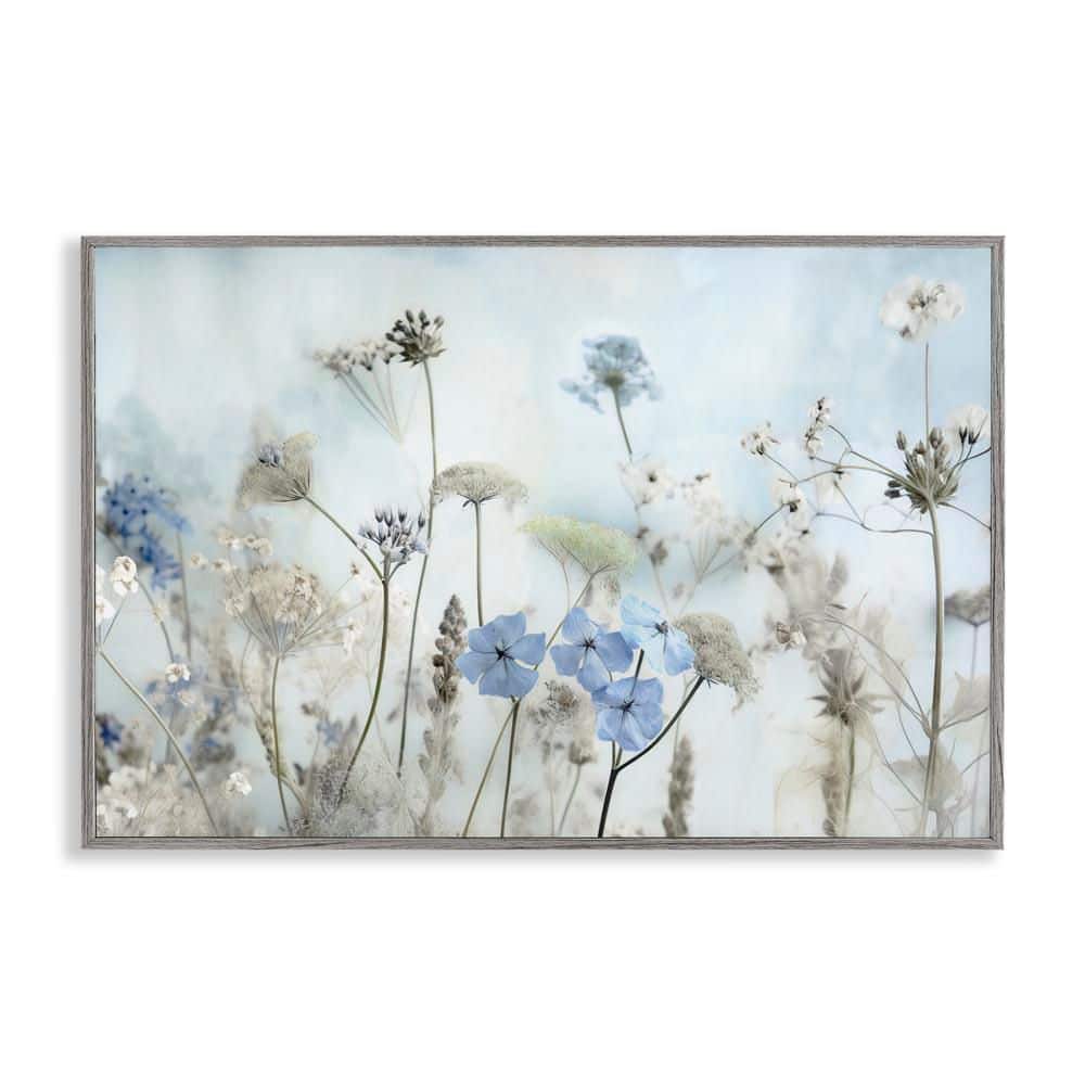 Blooming Subtle Wildflowers by Irene Weisz Gray Framed Nature Giclee Art Print 16 in. x 24 in. price history on PriceWatchPro
