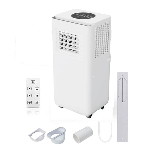 8,000 BTU ASHRAE Portable Air Conditioner with Dehumidifier, Sleep Mode and Remote Cools 350 sq. ft. in White
