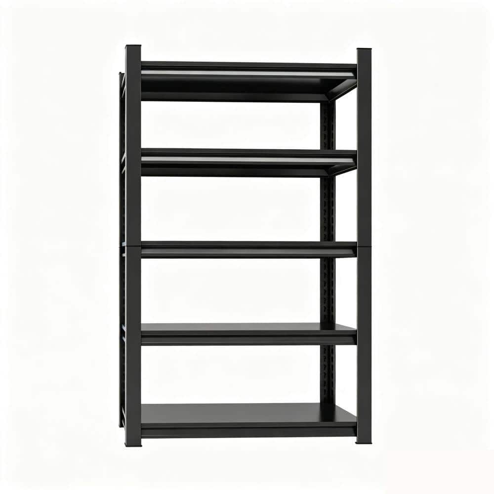"5-Tier Metal Storage Shelving, 2000 LBS Adjustable Rack for Home Garage Warehouse, 71.2""H x 35.4""W x 17.7""D, Black" price history on PriceWatchPro