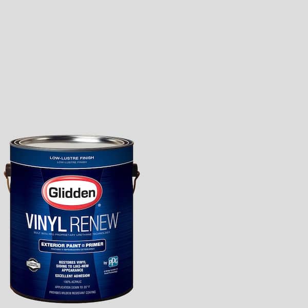 Glidden Vinyl Renew 1 gal. #HDGCN61U Snowfield White Low-Lustre Exterior Paint with Primer