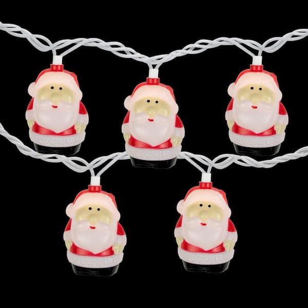 Northlight 10-Count Santa Claus Christmas Light Set 6 ft. Green