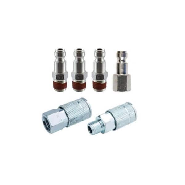 Husky 1/4 in. T-Coupler Plug with Increased Flow (6-Piece)
