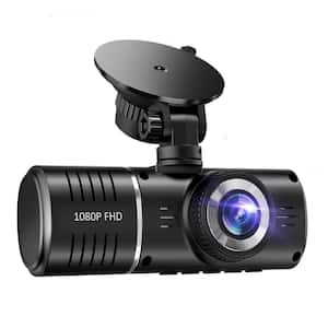 1080P 3-Channel Dash Cam Front and Inside, Triple Dash Camera with 32GB Card, HDR, G-Sensor, 24-Hr Parking, Black Finish