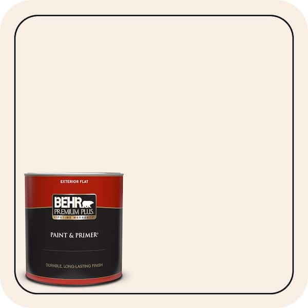 BEHR PREMIUM PLUS 1 qt. #250C-1 Bermuda Shell Flat Exterior Paint & Primer