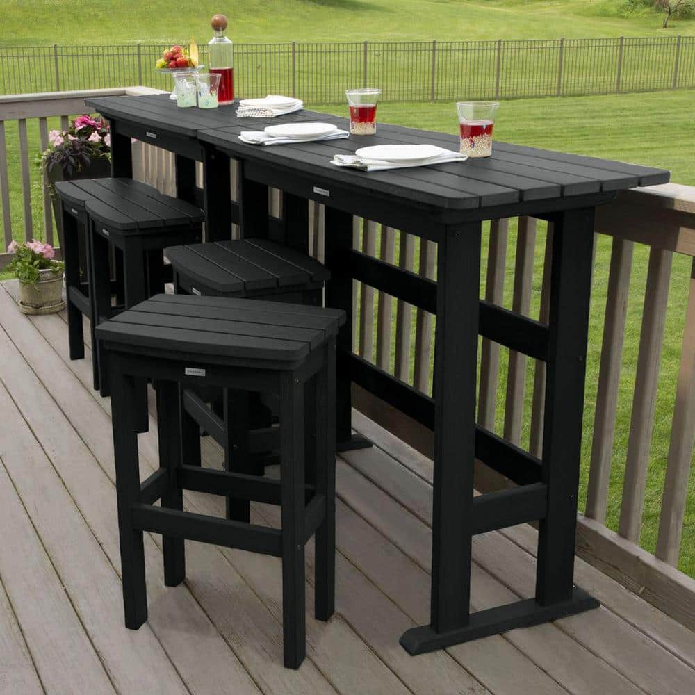 Lehigh Black 6-Piece Plastic Rectangular Bar Height Outdoor Dining Set price history on PriceWatchPro