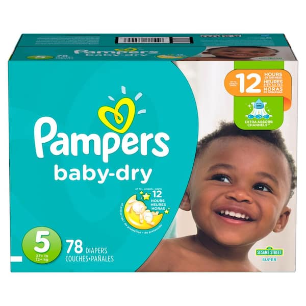 Reviews Pampers Baby-Dry Size 5 Diapers (78-Count) - The Home Depot