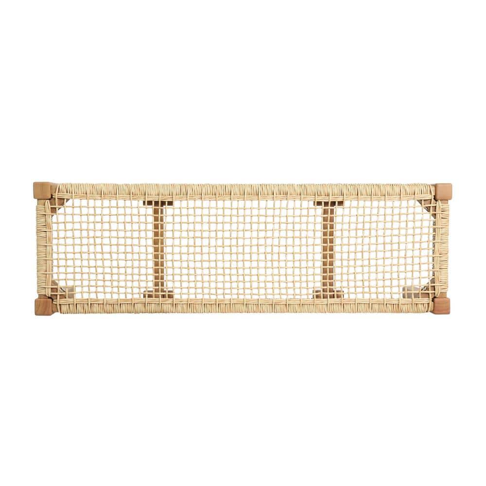 Angie 43" Brown and Teak Acacia Wood Outdoor Bench