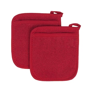 Paprika Red Royale Terry Cotton Pocket Mitt (2-Pack)