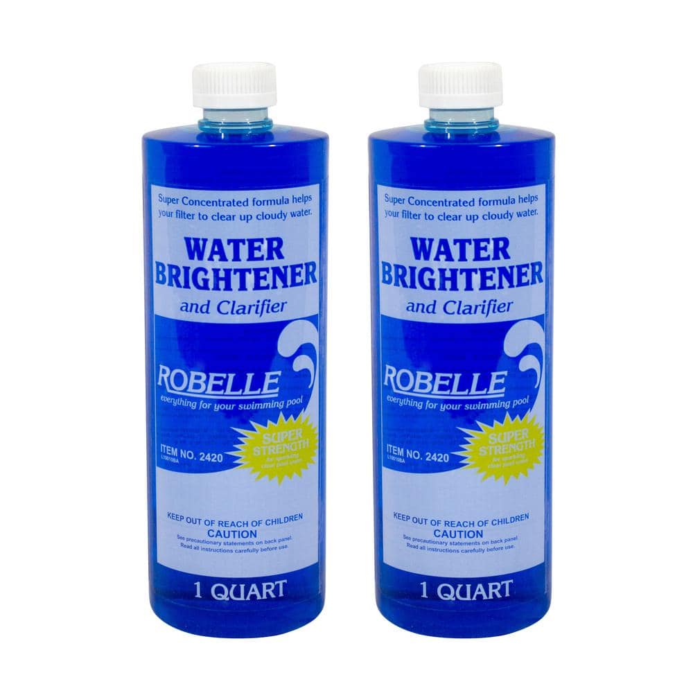 Robelle 1 qt. Pool Water Brightener and Clarifier (2Pack) 242002