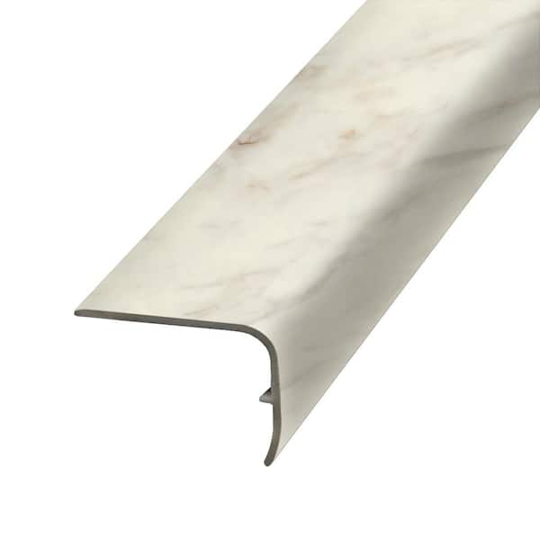 PERFORMANCE ACCESSORIES Ashen 1.32 in. Thick x 1.88 in. Wide x 78.7 in. Length Vinyl Stair Nose Molding