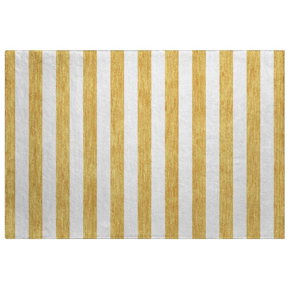 Dream Shag Premium Machine Washable Abstract ADS528 Gold 3 ft. x 4 ft. Area Rug price history on PriceWatchPro