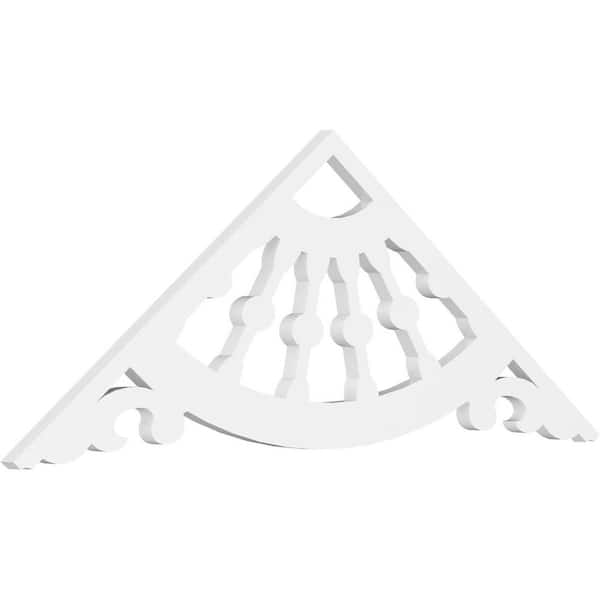 Ekena Millwork Wagon Wheel 1 in. D x 18 in. W x 48 in. L Signature Urethane Gable Pediment