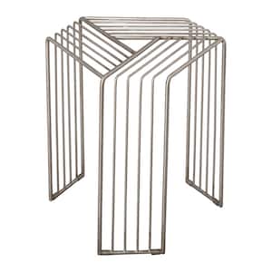 18.5 in. H Hex 3 Leg Stainless Steel Outdoor Stool