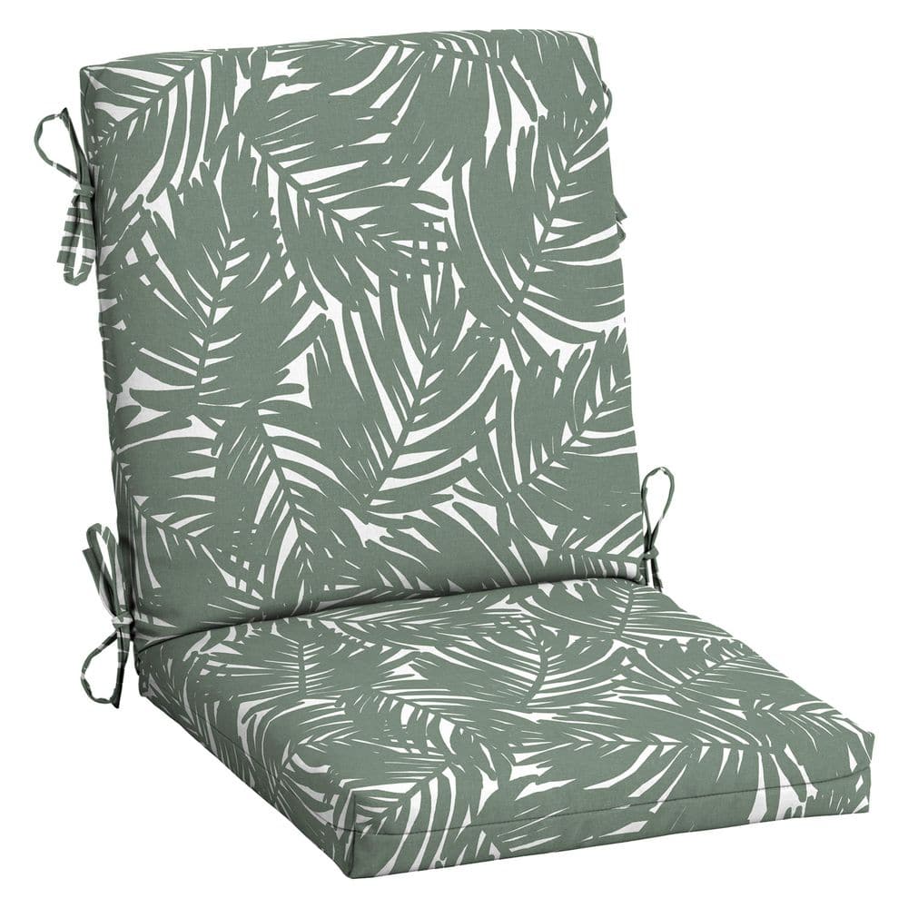 18 in. x 16.5 in. 2-Piece Outdoor Dining Chair Cushion, Sage King Palm price history on PriceWatchPro