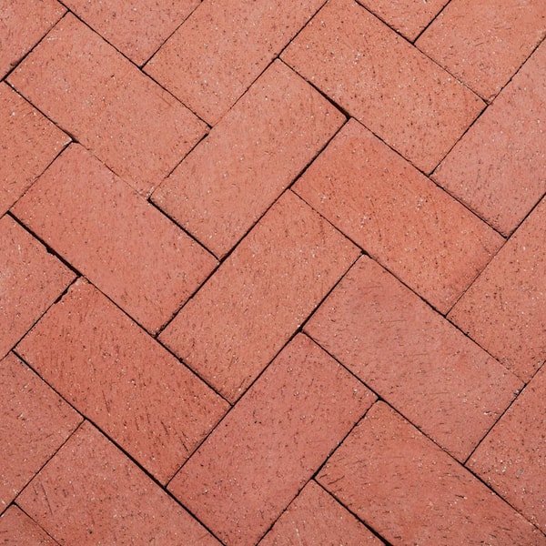 Mutual Materials 8 in. x 4 in. x 2.25 in. Brick Red Clay Paver (240-Pieces/53 sq. ft/Pallet)
