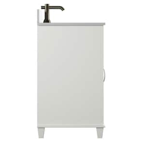30 in. W x 20 in. D Bath Vanity in White with Vanity Top in White with White Basin