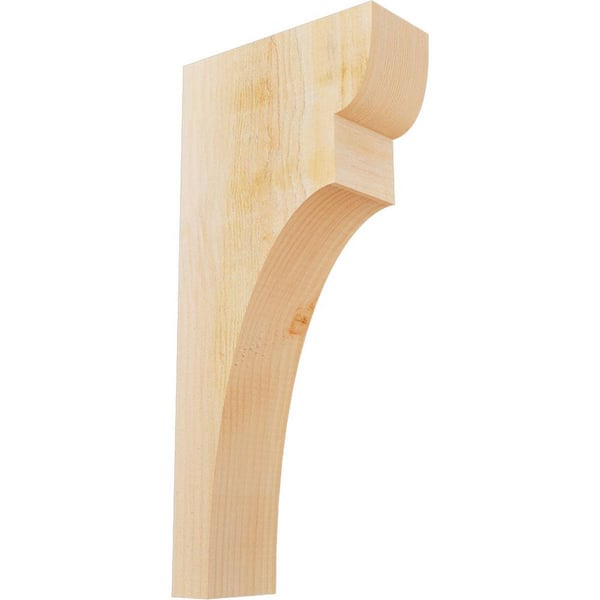 Ekena Millwork 4 in. x 10 in. x 22 in. Douglas Fir Yorktown Rough Sawn Corbel