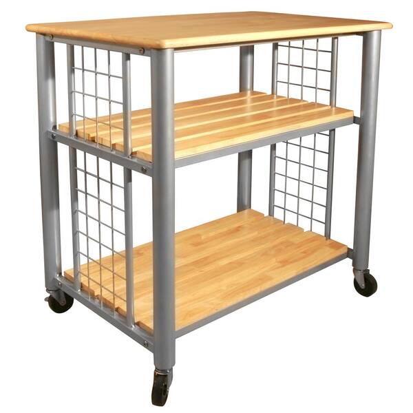 Catskill Craftsmen Contemporary Natural Kitchen Cart With Shelf