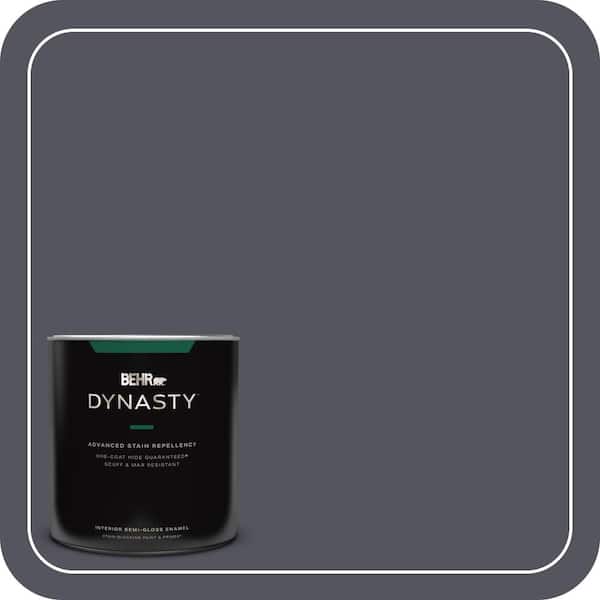 1 qt. #N540-7 Coal Mine Semi-Gloss Enamel Interior Stain-Blocking Paint and Primer