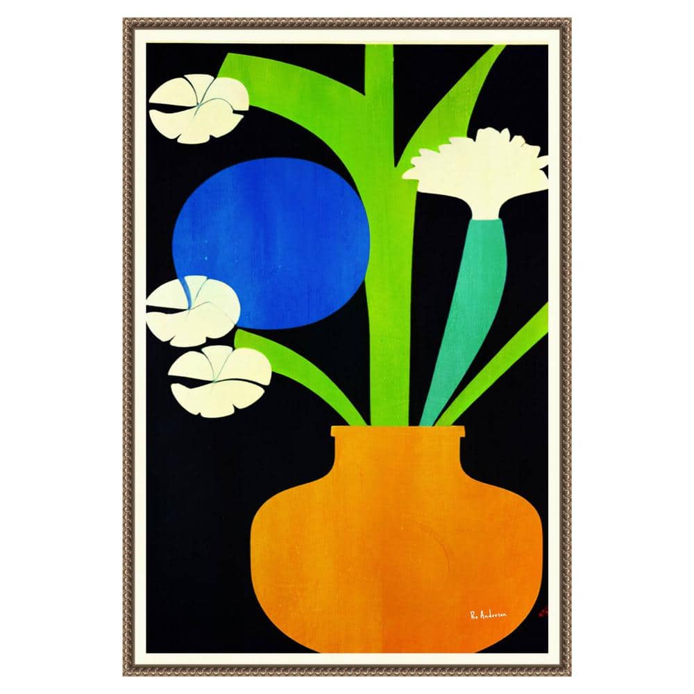 Berlin Blooms Vibrant Abstract Framed Canvas Print