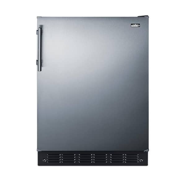 Summit Appliance 24 in. W 5.8 cu.ft. Mini Refrigerator without Freezer in Stainless Steel, ENERGY STAR