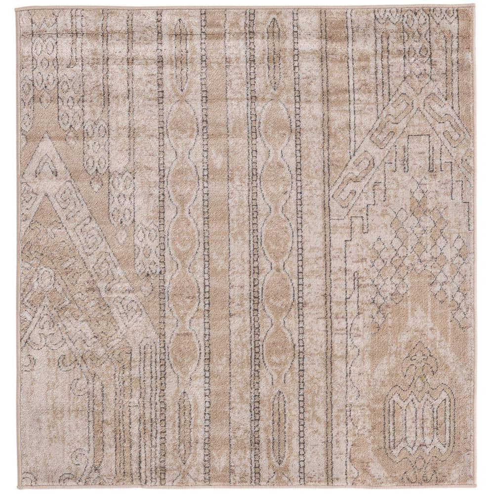Portland Orford Tan 4 ft. x 4 ft. Square Area Rug price history on PriceWatchPro