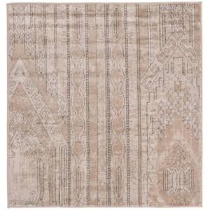 Portland Orford Tan 4 ft. x 4 ft. Square Area Rug