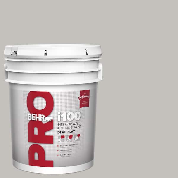 5 gal. #PPU18-10 Natural Gray Dead Flat Interior Paint
