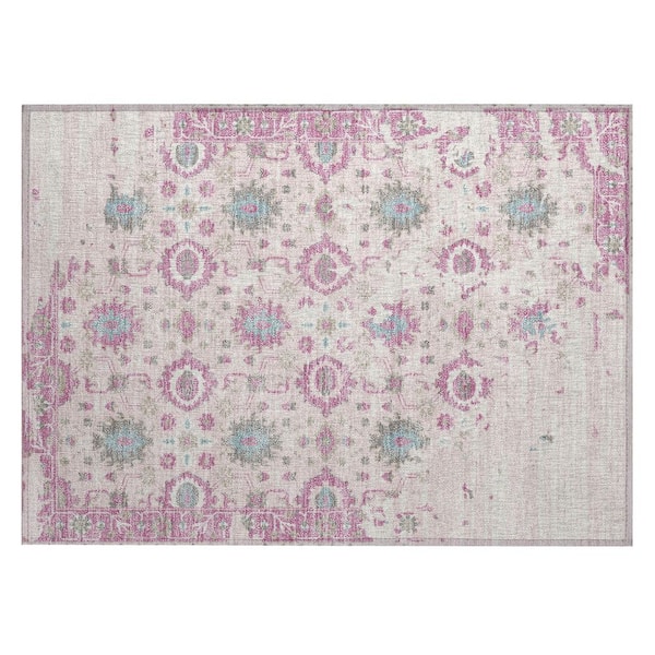 Chantille Machine Washable Indoor/Outdoor Abstract ACN2990 Pink 2 ft. x 3 ft. Accent Rug