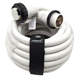 36 ft. 6/4 50 Amp 125/250-Volt Twist Lock SS2-50 Maine Power Cordsets Outdoor 50 Amp Marine/Boat Extension Cord, White