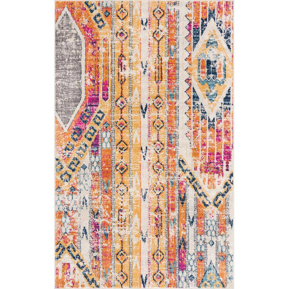 Savannah Multicolor 2 ft. 6 in. x 4 ft. 9 in. Modern Abstract Area Rug Doormat Entrance Floor Mat price history on PriceWatchPro