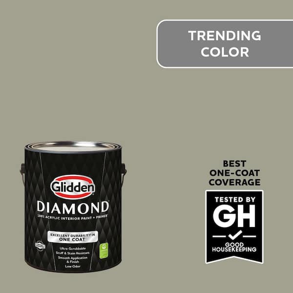 Glidden Diamond 1 gal. PPG1028-4 Smoky Slate Ultra-Flat Interior Paint with Primer