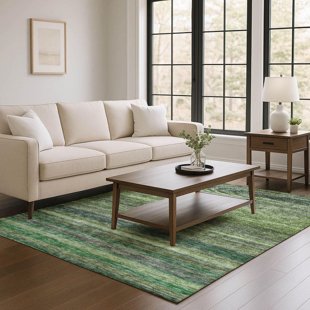 Mayfield Premium Machine Washable Abstract AMF1639 Aloe 5 ft. x 7 ft. 6 in. Area Rug price history on PriceWatchPro
