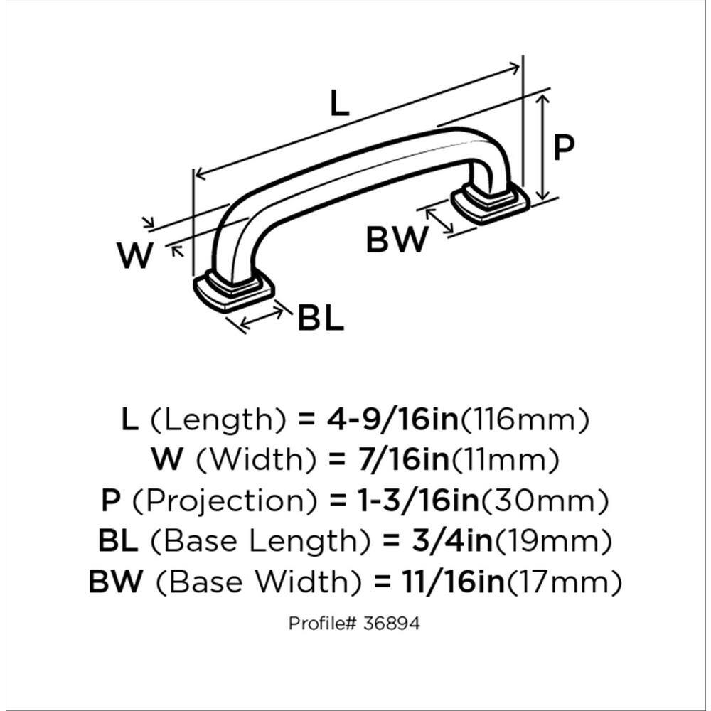 Polished Chrome 3-3/4 Inch Cabinet Drawer Pull Bar