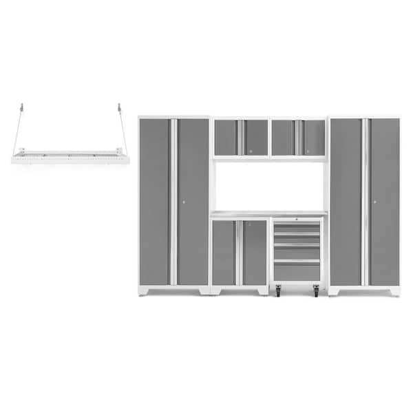 Bold Series 7-Piece 24-Gauge Steel Garage Storage System in Platinum Silver (108 in. W x 77 in. H x 18 in. D)
