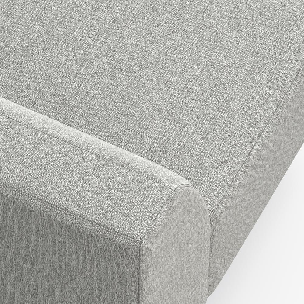 Denver Pale Grey 44-inch Right-Arm Sofa Module in Performance Fabric