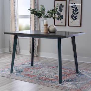 Lorelai Blue Wood Top 60 in. W 4 Legged Counter Dining Table (Seats-6)